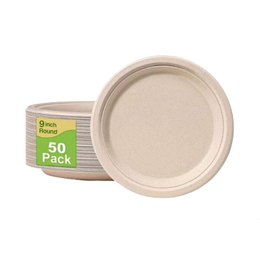 disposable paper plates | 50 pcs 9"