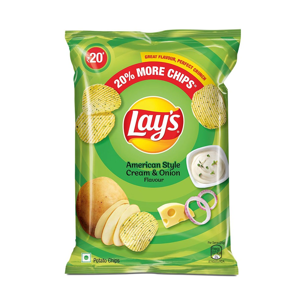 lays american style cream & onion green | 48g