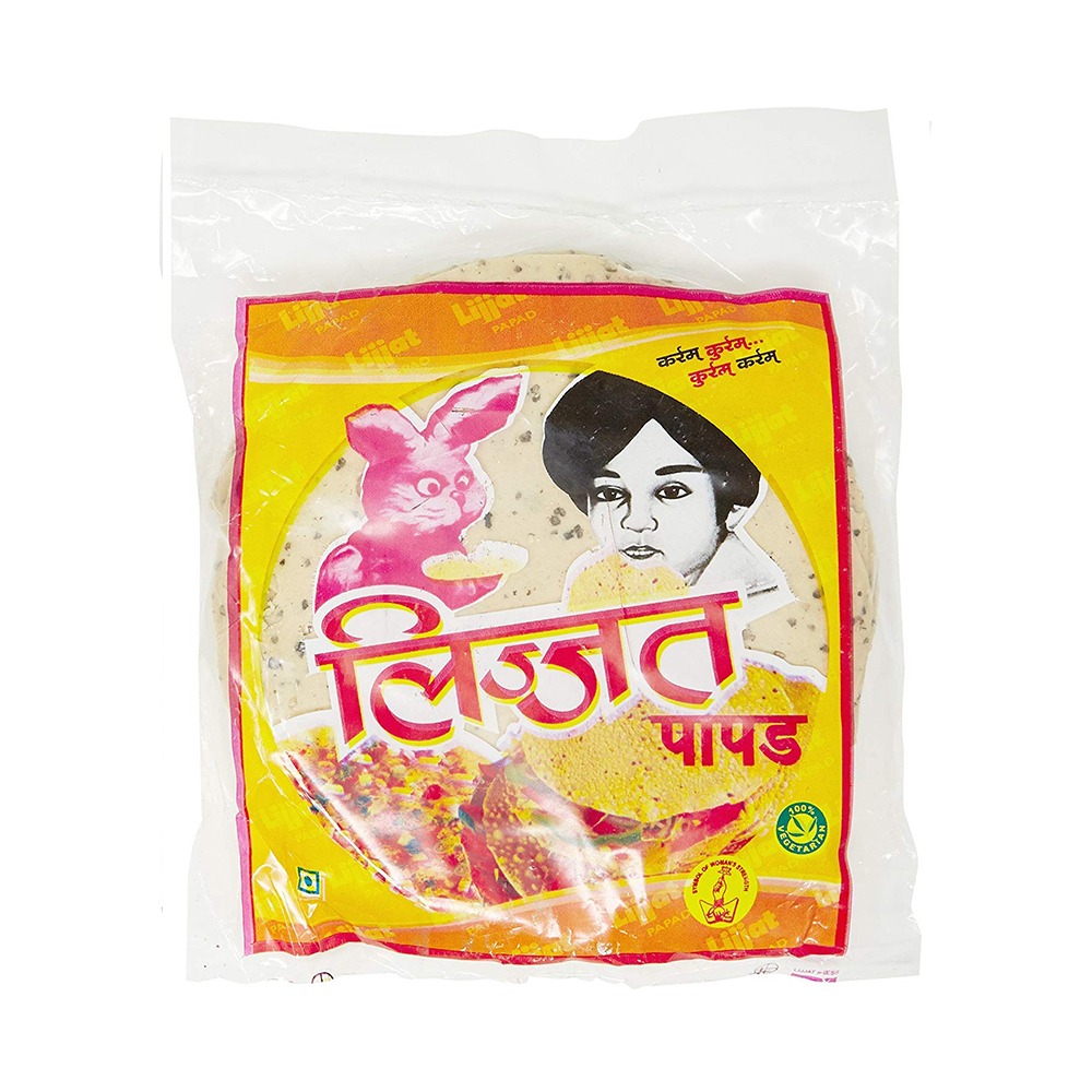LIJJAT URAD PAPAD WITH BLACK PEPPER | 200g